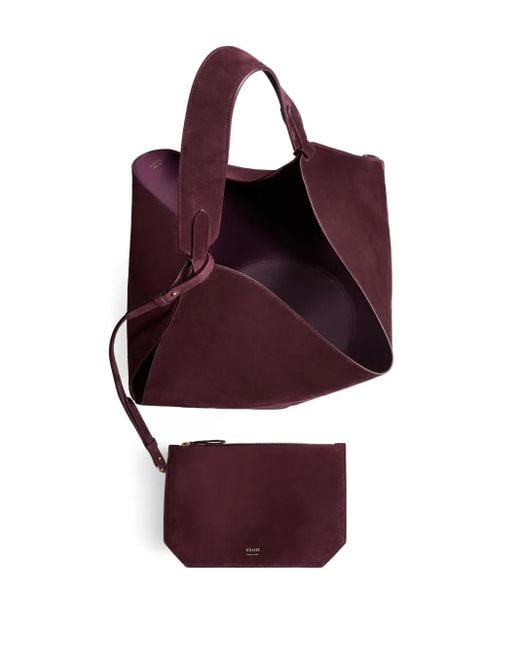 Khaite Purple Mittelgroße Lotus Tote Bag