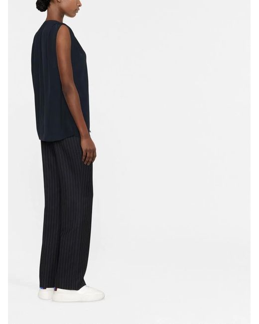 Stella McCartney Blue Buttoned Silk Blouse