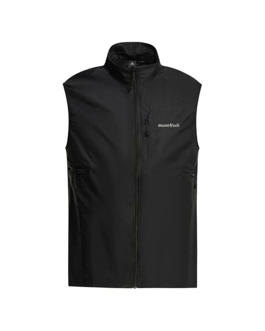 Montbell Black Logo-Print Gilet for men