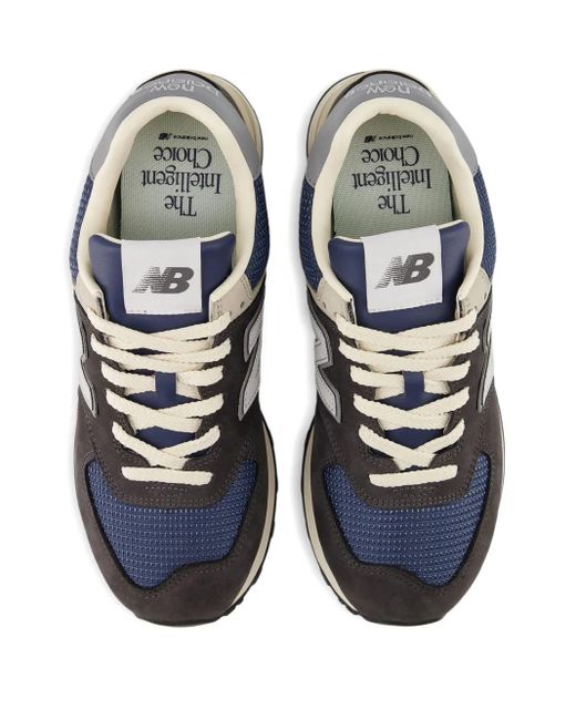 New Balance Black 574 Logo-Patch Sneakers for men