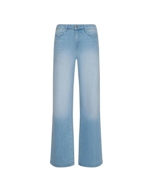 L'Agence Blue Scottie Wide-Leg Jeans