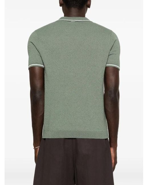 Antony Morato Green Piped Polo-Collar T-Shirt for men