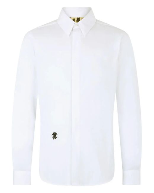 Roberto Cavalli White Cotton Shirt for men
