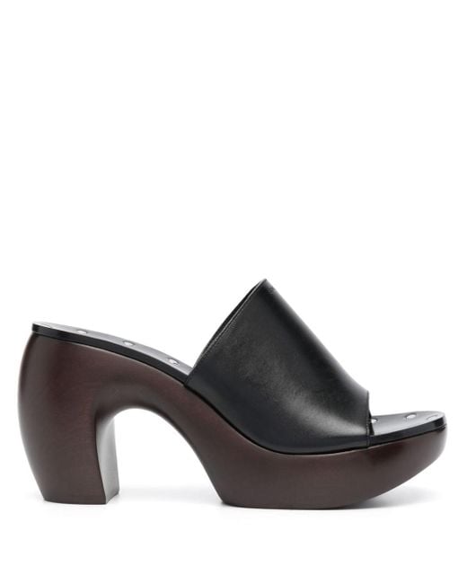 Givenchy Black G Clog 95mm Leather Mules