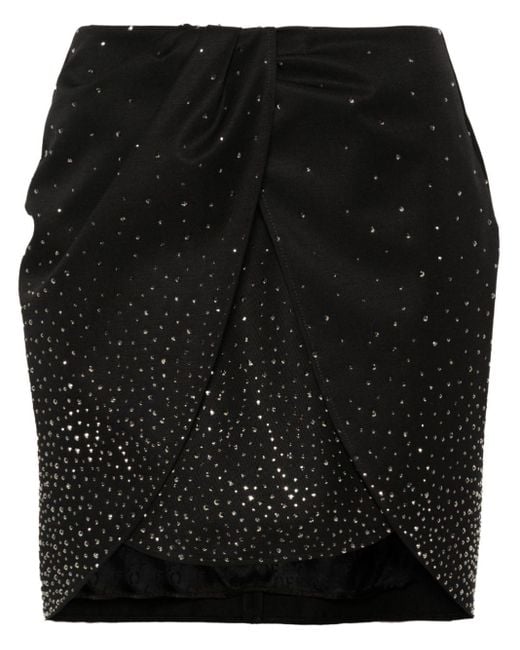 Minifalda con apliques de cristal Off-White c/o Virgil Abloh de color Black