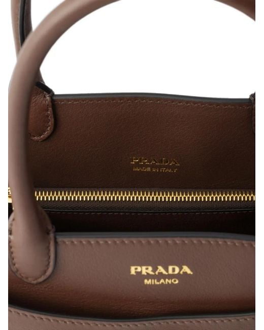 Prada Brown Prelude Large Leather Handbag