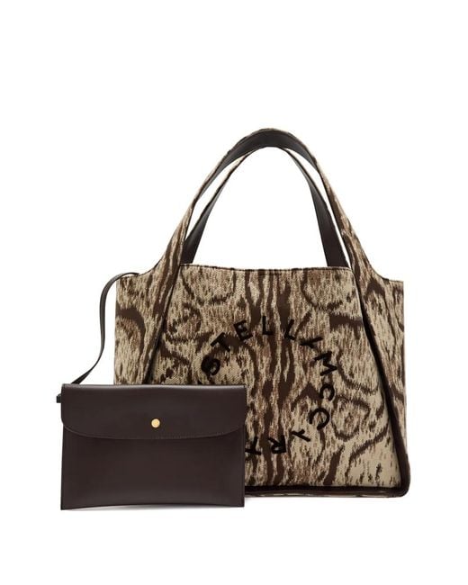 Stella McCartney Brown Patterned Tote Bag