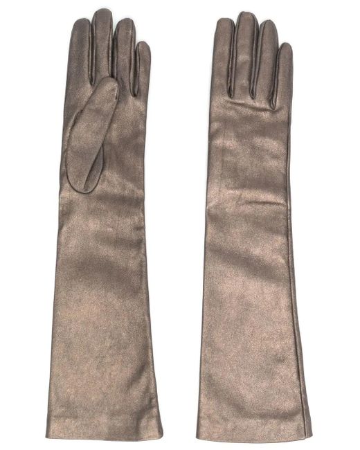 Brunello Cucinelli Lange Handschoenen in het Natural