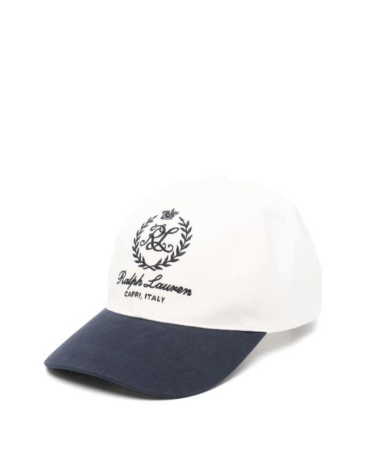 Ralph Lauren White Logo-Embroidered Baseball Cap for men