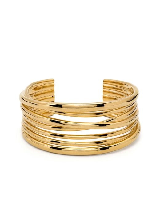Bracelet à design ouvert Saint Laurent en coloris Metallic