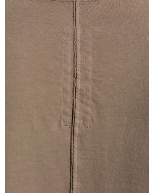 Rick Owens Gray Rear Stitch-Detailing T-Shirt for men