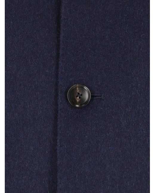 Al Duca D'aosta Blue Button-Up Coat for men