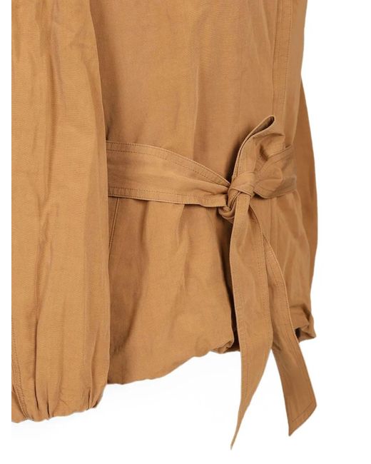 Isabel Marant Brown Volinda Cotton Short Trench Jacket