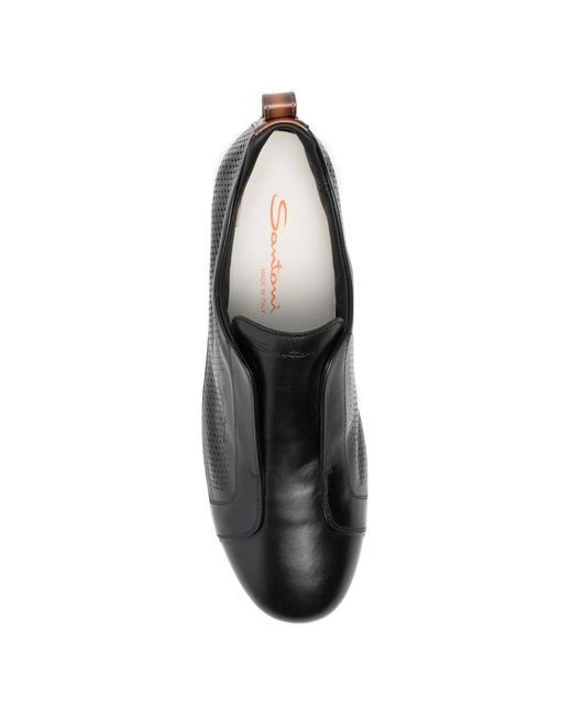 Santoni White Perforated Sneakers for men