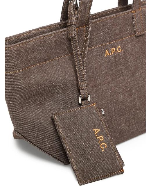 A.P.C. Brown Small Drummer Tote Bag