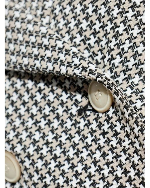 Emporio Armani Gray Double-Breasted Blazer Jacket