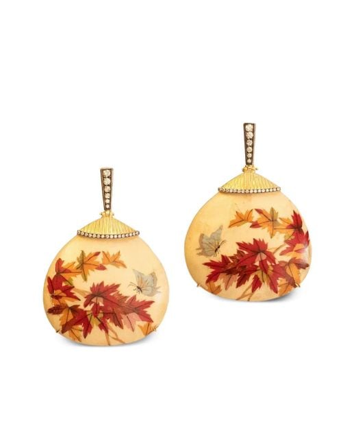 Silvia Furmanovich Orange 18K Diamond Earrings