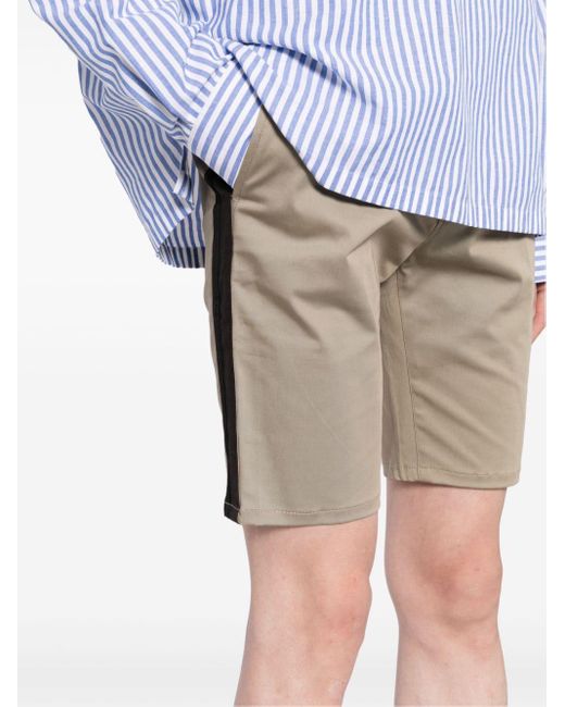 Dolce & Gabbana Natural Stripe-detail Straight-leg Shorts for men