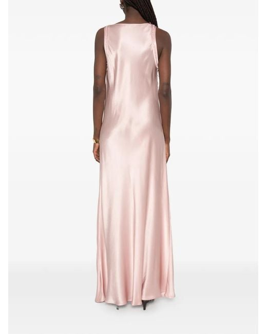 Antonelli Pink Marcus Embellished Cowl-Neck Maxi Dress