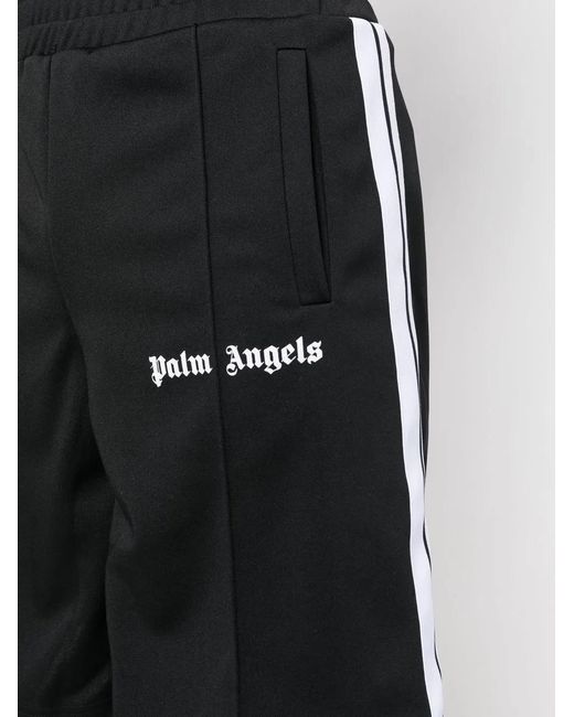 Palm Angels Black Logo Track Shorts for men