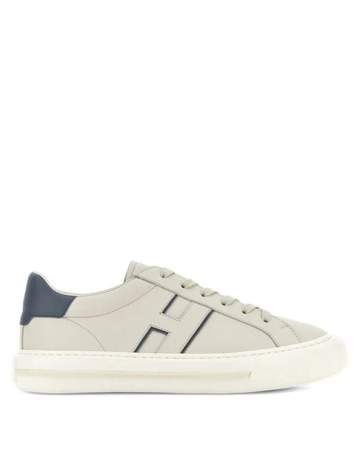 Hogan White Low-Top Sneakers With Silk And Nylon Upper for men