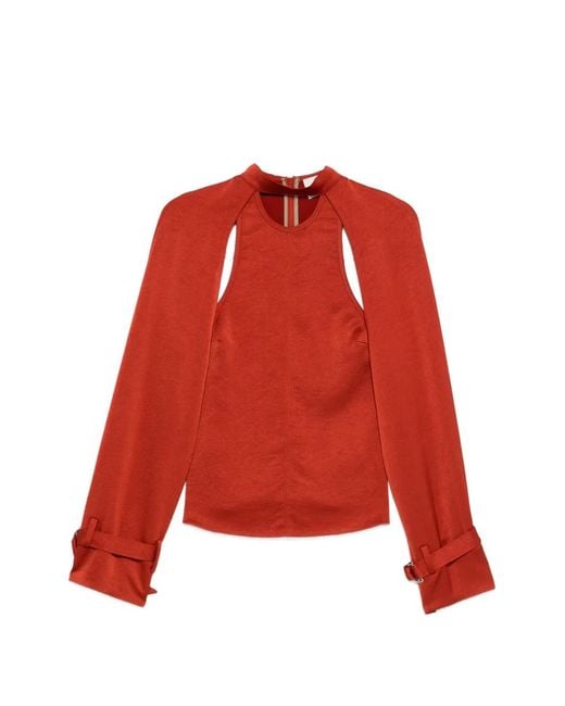 Nanushka Red Detachable Bolero Tank Top