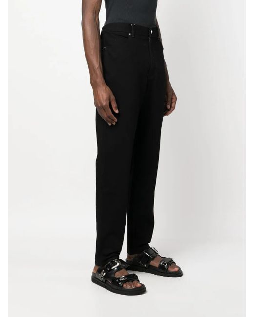 Eckhaus Latta Black Mid-Rise Straight-Leg Jeans