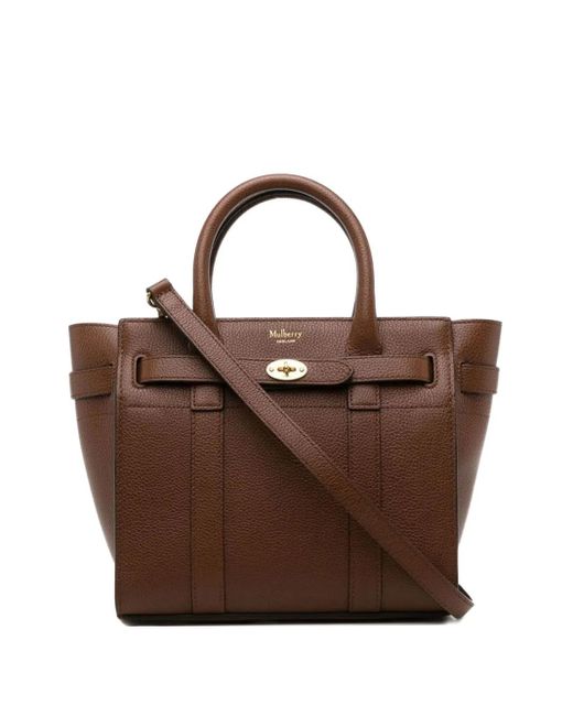 Mulberry Brown Mini Bayswater Zipped Bag