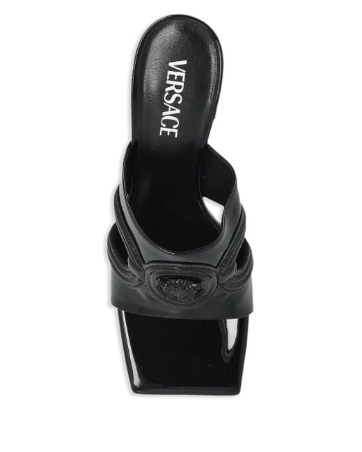 Versace Black Medusa '95 Patent Sandals