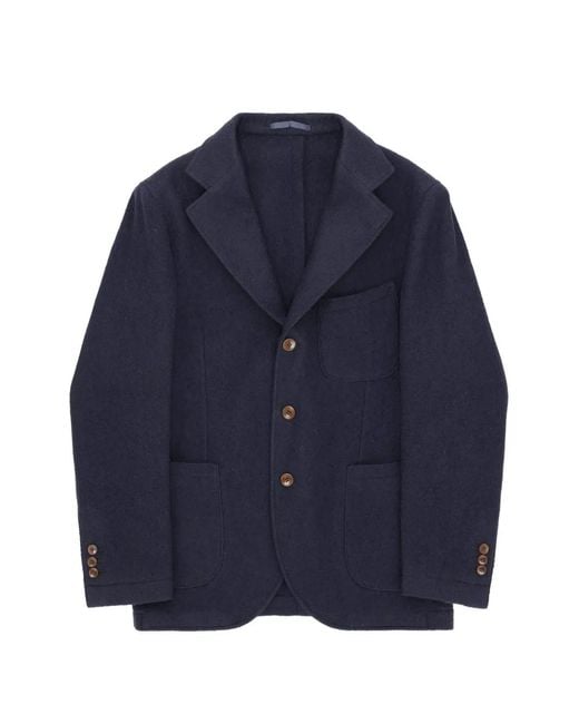 Fortela Blue Single-Breasted Blazer for men