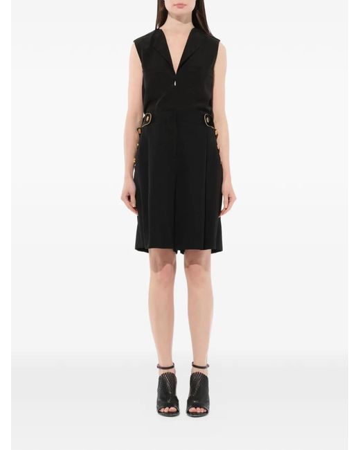 Givenchy Black Button-Detail Pleated Shorts