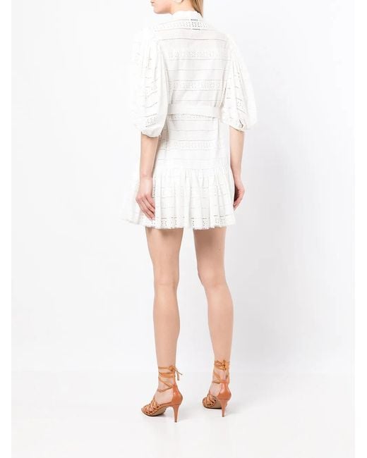 Acler White Lace-Panel Dress