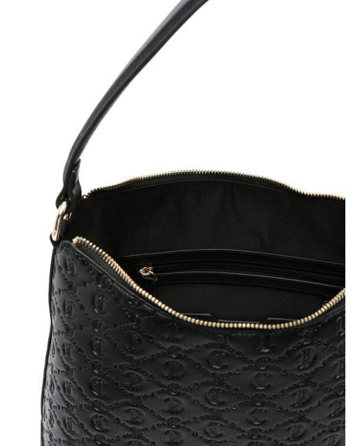 Just Cavalli ロゴエンボス ハンドバッグ Black