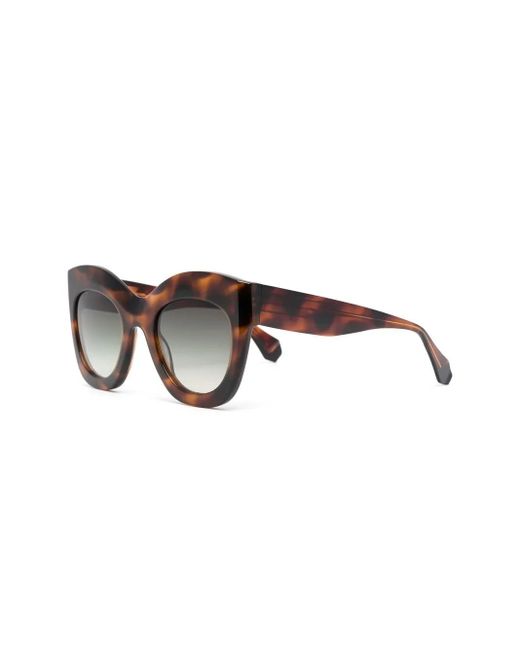 Gigi Studios Brown Tortoiseshell Effect-Frame Sunglasses