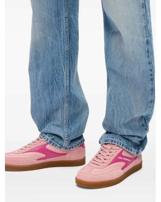 Karl Lagerfeld Pink Kandidate Lace-Up Sneakers for men