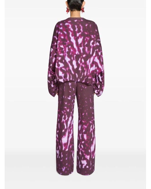 Dries Van Noten ドレープ スウェットシャツ Purple