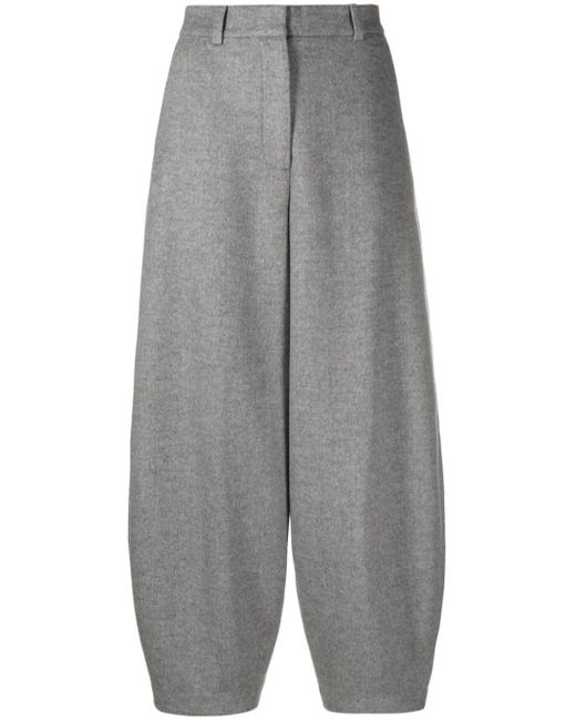 By Malene Birger Gray Carlien Wool Tapered Trousers