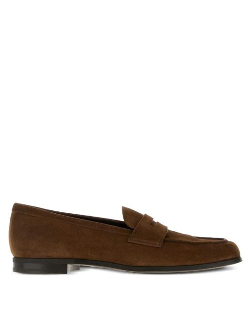 Church's Brown Suede Natalie Loafer With Nubuck-Finish Leather Sole