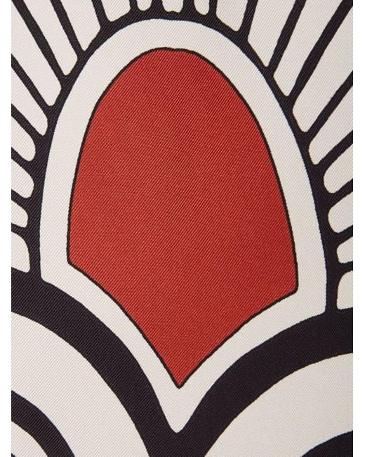 LaDoubleJ Blue Roy Seidenkleid mit geometrischem Print