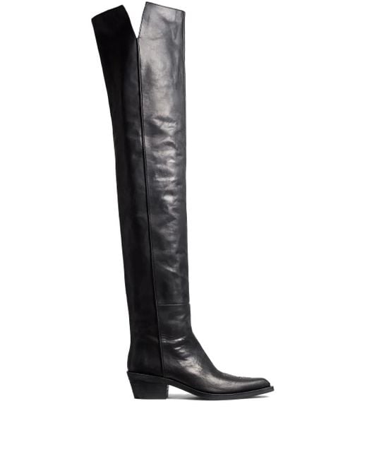 Khaite Black 35Mm Clive Over-The-Knee Boots