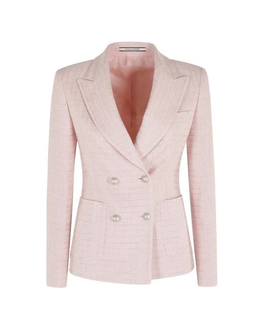 Tagliatore Pink Double-Breasted Blazer