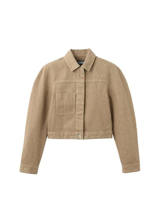 Jacquemus Natural The Ovalo Cargo Cotton Jacket