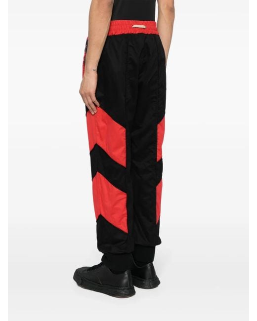 Vivienne Westwood Black Orb-Embroidery Cotton Track Pants for men
