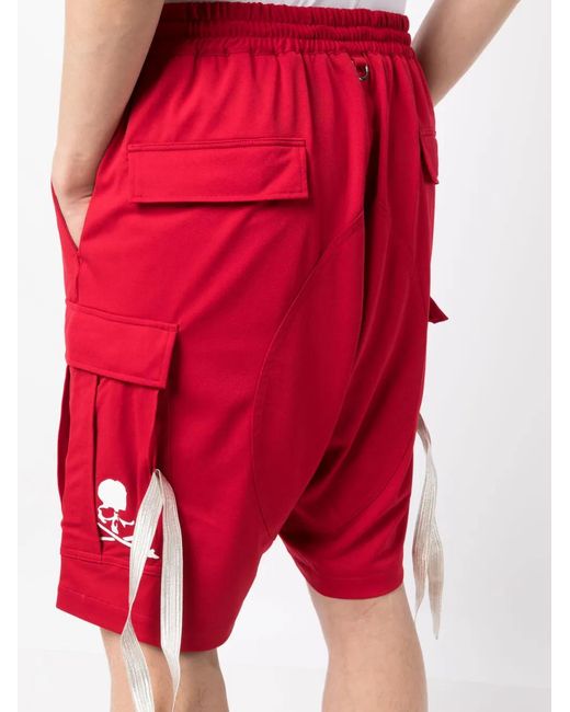 Mastermind Japan Red Logo-Print Bermuda Shorts for men