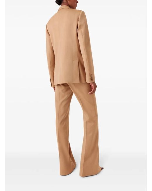 Stella McCartney Natural Low-Rise Striped Trousers