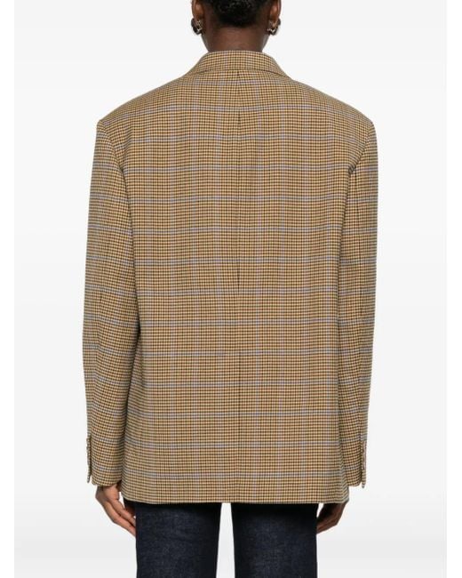 Frankie Shop Brown Lyra Houndstooth Check Blazer