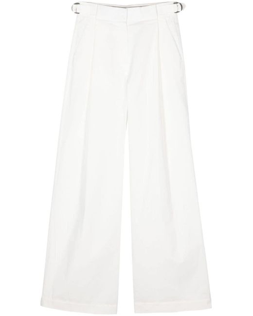 High-waist palazzo pants Emporio Armani de color White