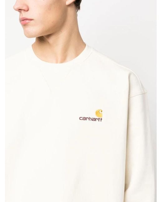 Carhartt White American Script Sweatshirt for men