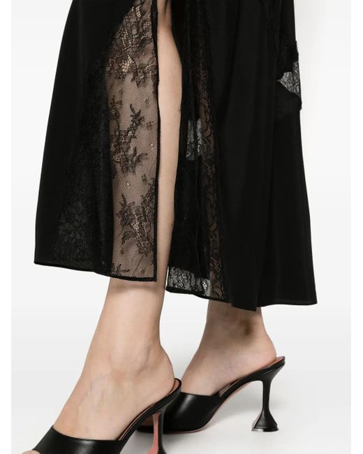 Zadig & Voltaire Black Jaylal Silk Midi Skirt