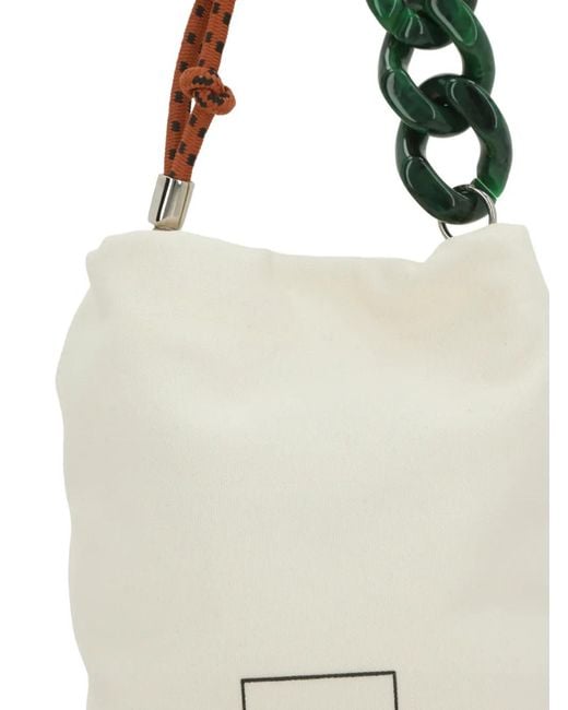 Plan C White Logo-Detail Bucket Bag
